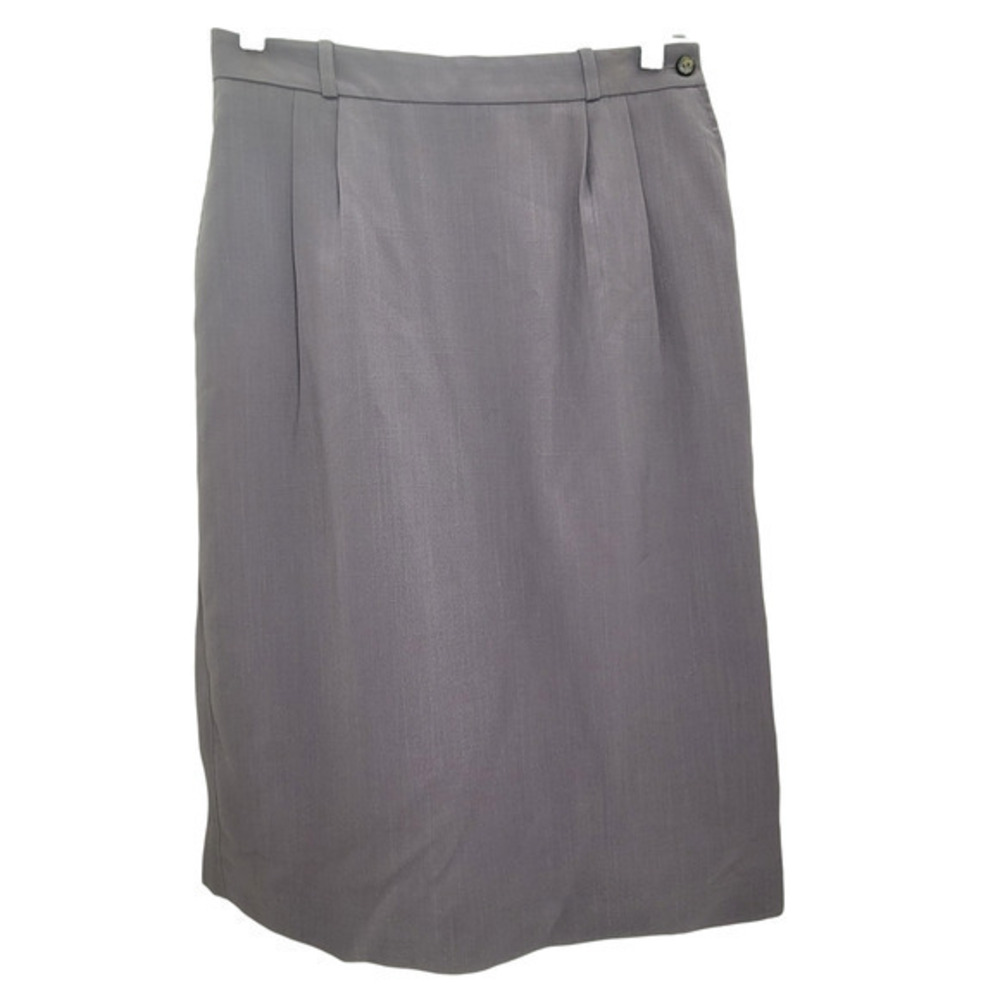 Condor Vintage Purple Woven Side Zip with Pocket Belt Loops Midi Straight Skirt‎